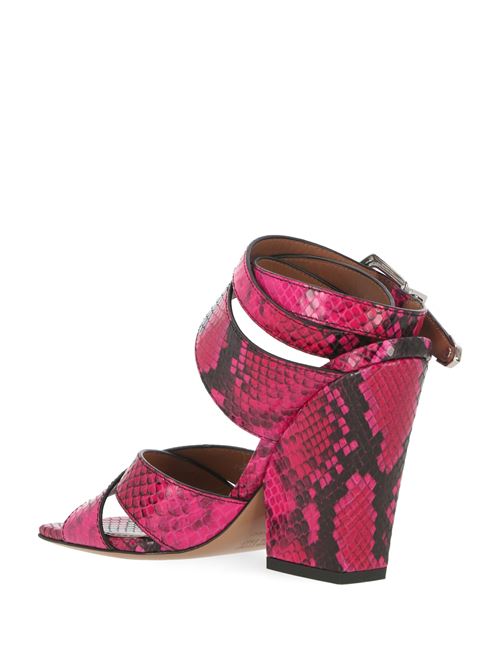 pink calf leather snakeskin effect square Paris Texas | PX1269XPRPTIBISCUS